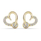 Tala szives 18K Sárgaarany bevonatú swarovski kristályos fülbevaló