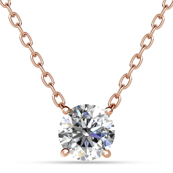 Dazz 18K Rózsaarany bevonatú swarovski kristályos nyaklánc