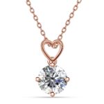 Belis 18K Rózsaarany bevonatú swarovski kristályos nyaklánc