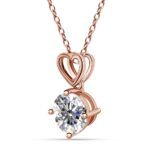 Belis 18K Rózsaarany bevonatú swarovski kristályos nyaklánc