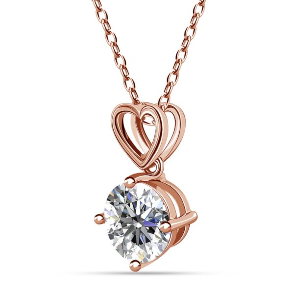 Belis 18K Rózsaarany bevonatú swarovski kristályos nyaklánc