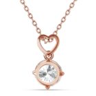 Belis 18K Rózsaarany bevonatú swarovski kristályos nyaklánc