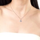Belis 18K Rózsaarany bevonatú swarovski kristályos nyaklánc