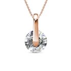 Nix 18K Rózsaarany bevonatú swarovski kristályos nyaklánc