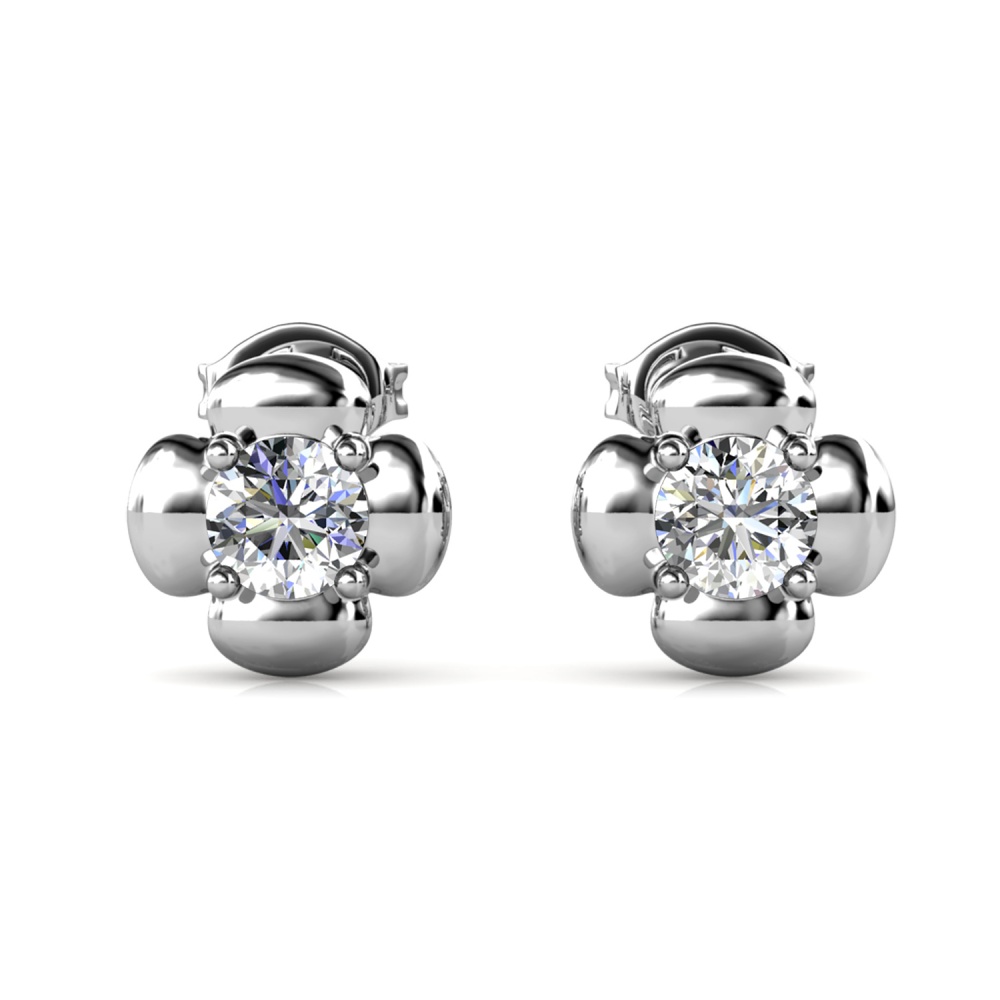 Jiva 18K Fehérarany bevonatú swarovski kristályos fülbevaló Jiva 18K Fehérarany bevonatú swarovski kristályos fülbevaló