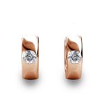 Flix karika 18K Rózsaarany bevonatú swarovski kristályos fülbevaló - Image 5