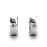 Flux karika 18K Fehérarany bevonatú swarovski kristályos fülbevaló - Image 3