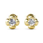 Jiva clover 18K Sárgaarany bevonatú swarovski kristályos fülbevaló