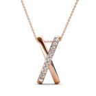 Sera 18K Rózsaarany bevonatú swarovski kristályos nyaklánc