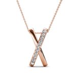 Sera 18K Rózsaarany bevonatú swarovski kristályos nyaklánc