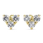 Coral 18K Sárgaarany bevonatú swarovski kristályos fülbevaló