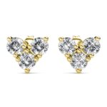 Coral 18K Sárgaarany bevonatú swarovski kristályos fülbevaló