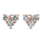 Coral 18K Rózsaarany bevonatú swarovski kristályos fülbevaló