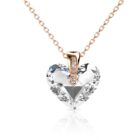 Szív alakú 18K Rózsaarany bevonatú swarovski kristályos nyaklánc - Pure - EkszerWebshop.hu