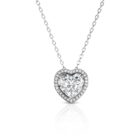 18K Fehérarany bevonatú swarovski kristályos nyaklánc - Heart - EkszerWebshop.hu