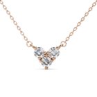 Szív 18K Rózsaarany bevonatú swarovski kristályos nyaklánc - Triangle - EkszerWebshop.hu