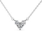 Szív 18K Fehérarany bevonatú swarovski kristályos nyaklánc - Triangle - EkszerWebshop.hu
