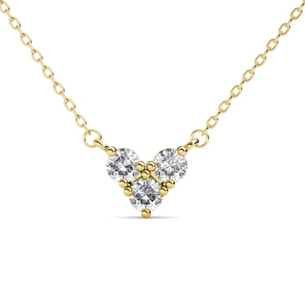 Szív 18K Sárgaarany bevonatú swarovski kristályos nyaklánc - Triangle - EkszerWebshop.hu