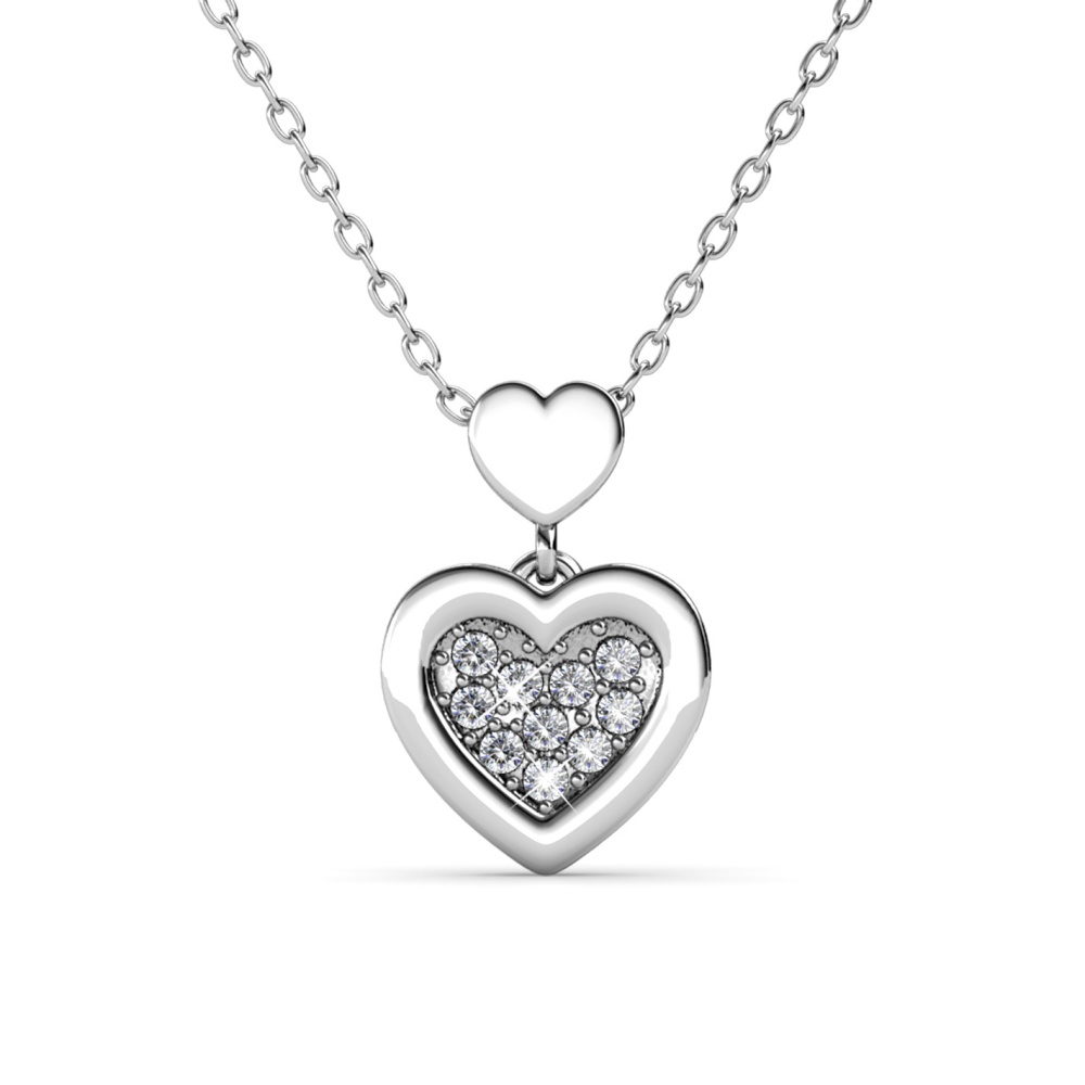 Szív 18K Fehérarany bevonatú swarovski kristályos nyaklánc - Rosa - EkszerWebshop.hu Szív 18K Fehérarany bevonatú swarovski kristályos nyaklánc - Rosa - EkszerWebshop.hu