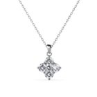 Xari 18K Fehérarany bevonatú swarovski kristályos nyaklánc