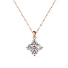 Yori 18K Rózsaarany bevonatú swarovski kristályos nyaklánc