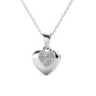 Xiro szives 18K Fehérarany bevonatú swarovski kristályos nyaklánc