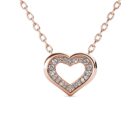 Alva szives 18K Rózsaarany bevonatú swarovski kristályos nyaklánc