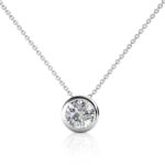 Fira 18K Fehérarany bevonatú swarovski kristályos nyaklánc