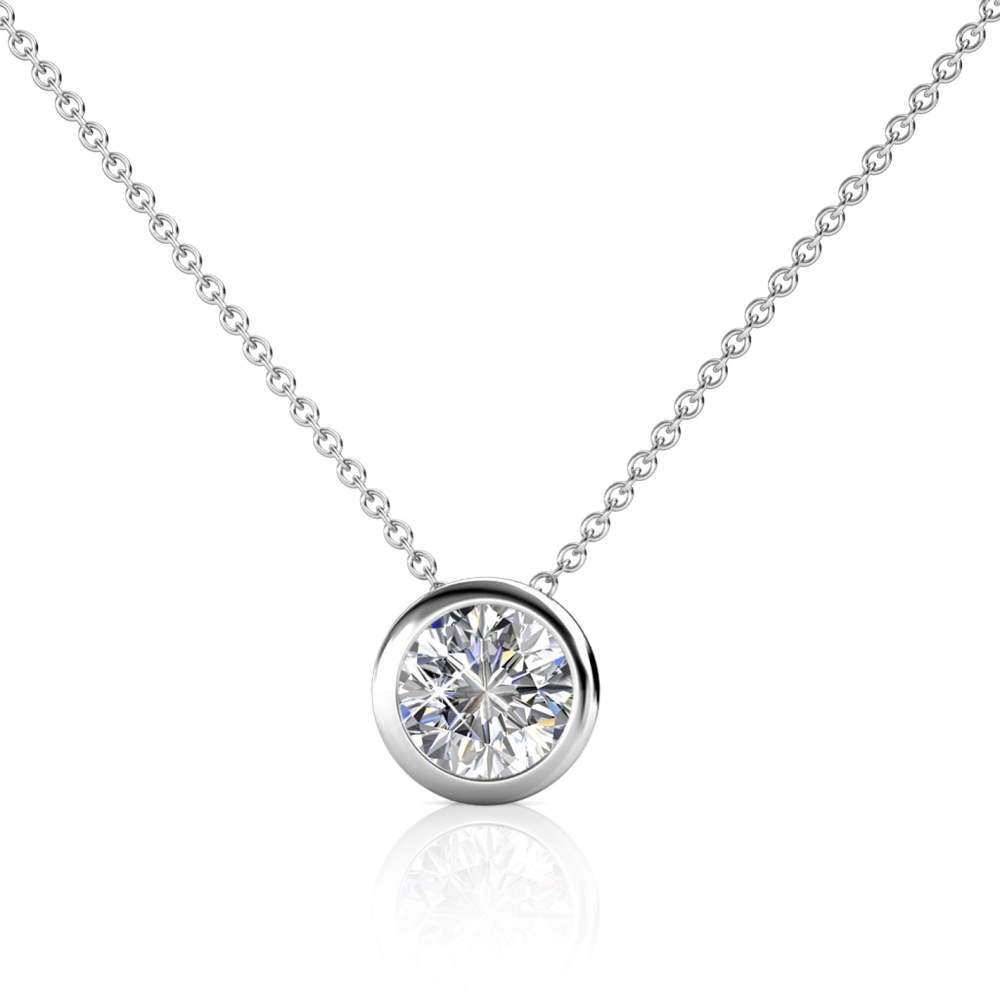 Fira 18K Fehérarany bevonatú swarovski kristályos nyaklánc Fira 18K Fehérarany bevonatú swarovski kristályos nyaklánc