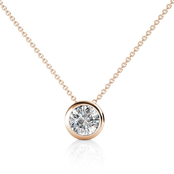 Gema 18K Rózsaarany bevonatú swarovski kristályos nyaklánc