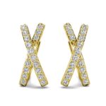 Bria 18K Sárgaarany bevonatú swarovski kristályos fülbevaló - Image 3