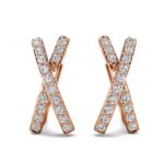 Bria 18K Rózsaarany bevonatú swarovski kristályos fülbevaló