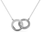 Elys 18K Fehérarany bevonatú swarovski kristályos nyaklánc