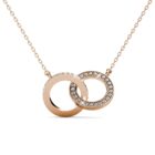 Elys 18K Rózsaarany bevonatú swarovski kristályos nyaklánc