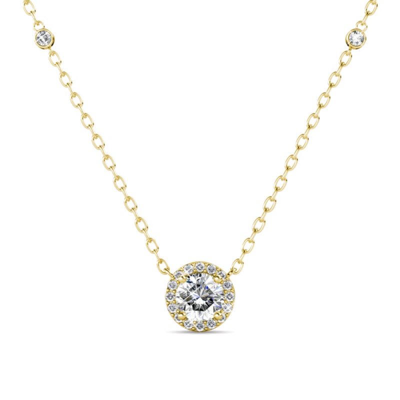 Jovi 18K Sárgaarany bevonatú swarovski kristályos nyaklánc