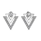 Vora 18K Fehérarany bevonatú swarovski kristályos fülbevaló