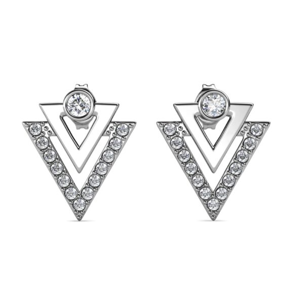 Vora 18K Fehérarany bevonatú swarovski kristályos fülbevaló