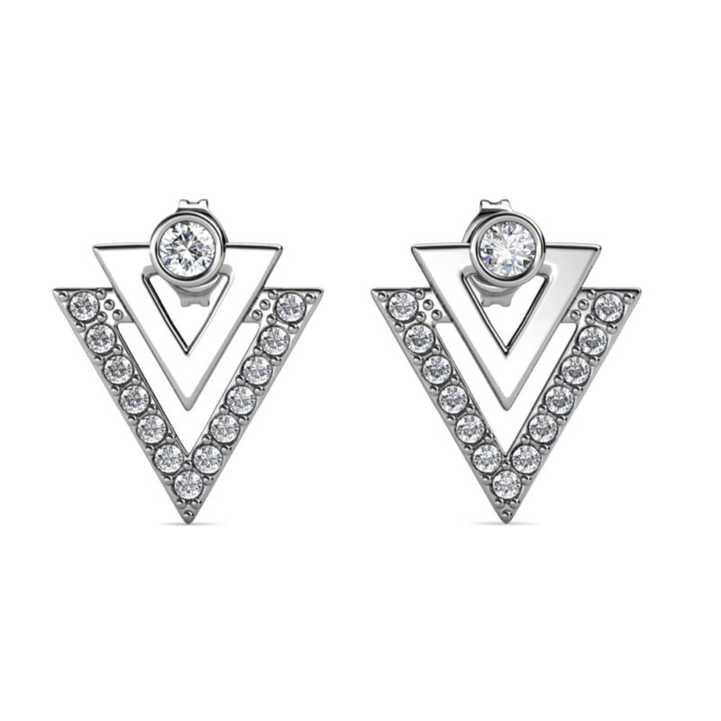 Vora 18K Fehérarany bevonatú swarovski kristályos fülbevaló