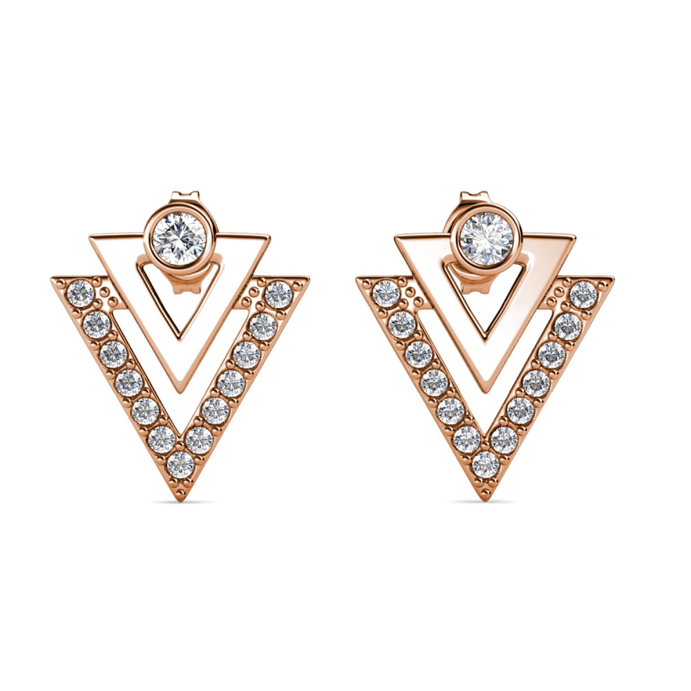 Vora 18K Rózsaarany bevonatú swarovski kristályos fülbevaló Vora 18K Rózsaarany bevonatú swarovski kristályos fülbevaló