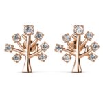 Életfa18K Rózsaarany bevonatú swarovski kristályos fülbevaló