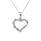 ZoraX szives 18K Fehérarany bevonatú swarovski kristályos nyaklánc