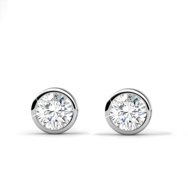 Opia 18K Fehérarany bevonatú swarovski kristályos fülbevaló