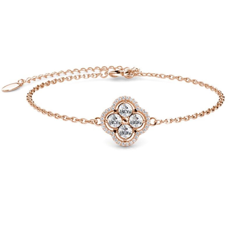 Nova 18K Rózsaarany bevonatú swarovski kristályos karkötő