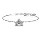 Iris 18K Fehérarany bevonatú swarovski kristályos karkötő