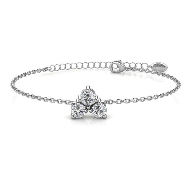 Iris 18K Fehérarany bevonatú swarovski kristályos karkötő