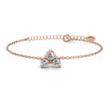 Iris 18K Rózsaarany bevonatú swarovski kristályos karkötő