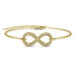 Zora végtelen 18K Sárgaarany bevonatú swarovski kristályos karkötő