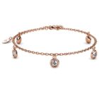 Isla 18K Rózsaarany bevonatú swarovski kristályos karkötő