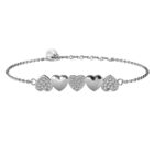 Tia 18K Fehérarany bevonatú swarovski kristályos karkötő