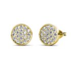 Star 18K Sárgaarany bevonatú swarovski kristályos fülbevalós